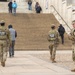 Mississippi National Guard Soldiers patrol at the Lincoln Memorial