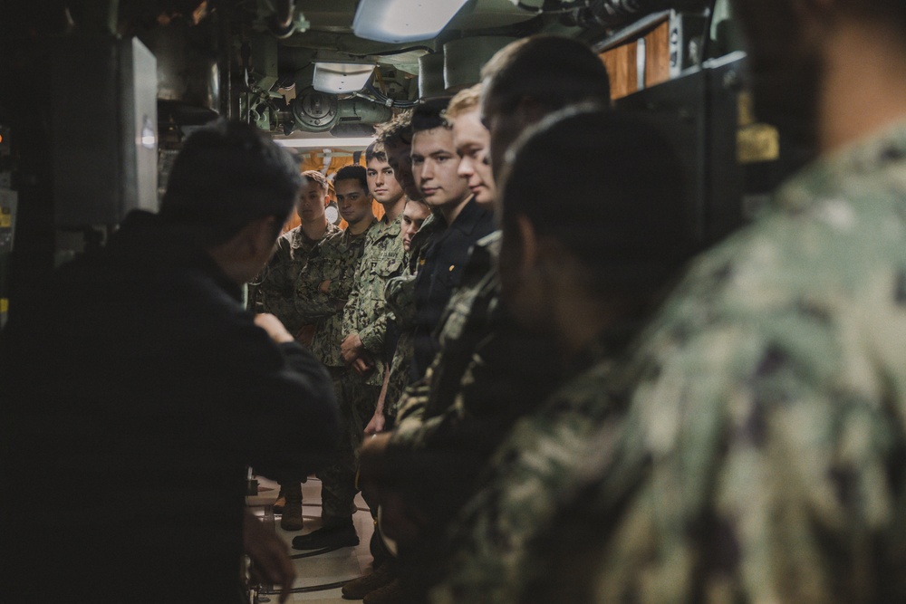 The USS Iowa visits the Naval Academy