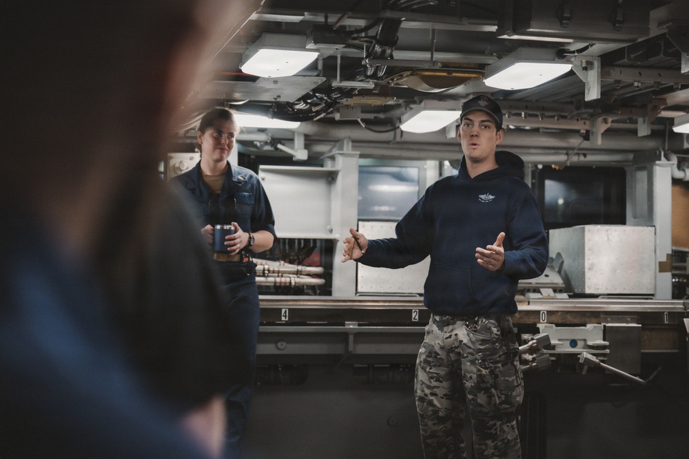 The USS Iowa visits the Naval Academy