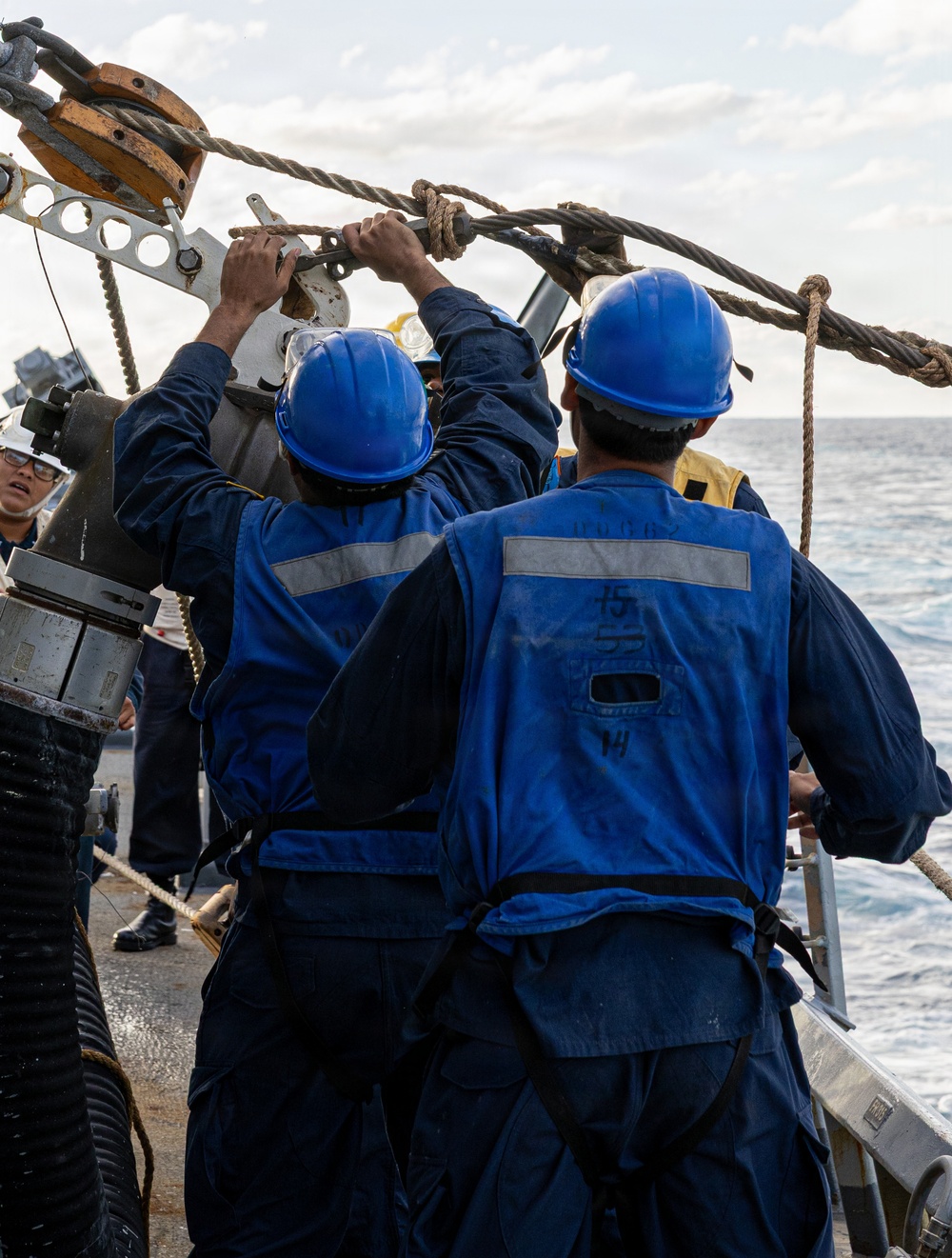 USS Fitzgerald conducts a replenishment-at-sea with MV Asterix during Kakadu 2026