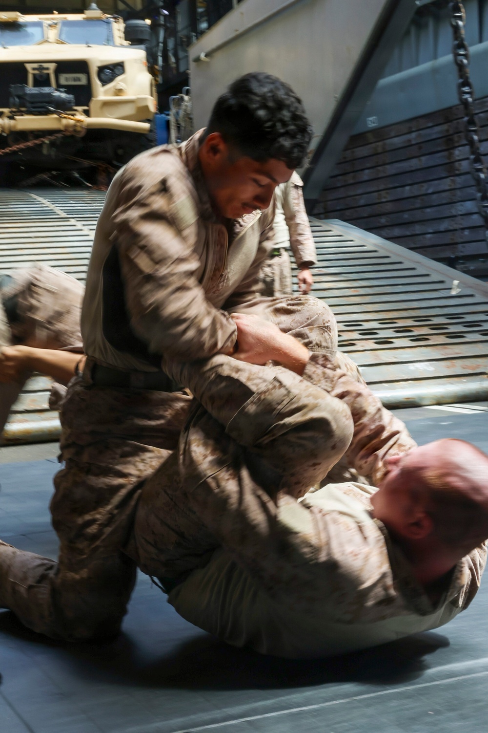 11th MEU Conducts Security, MCMAP Training Aboard Comstock