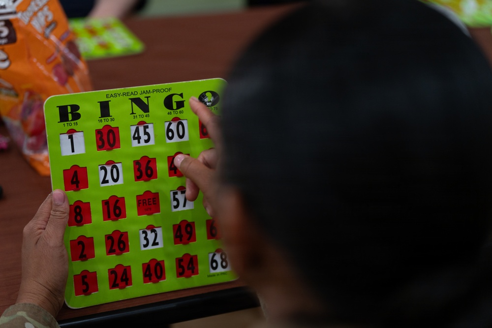 Bingo with Retired Veterans