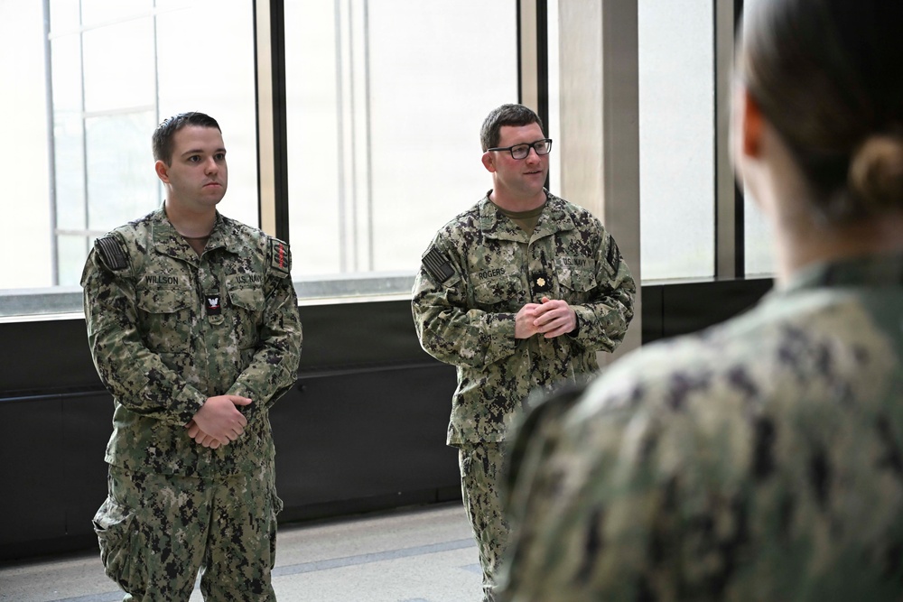 RS3 Ghavan Willson Reenlists at NMRTC Bethesda