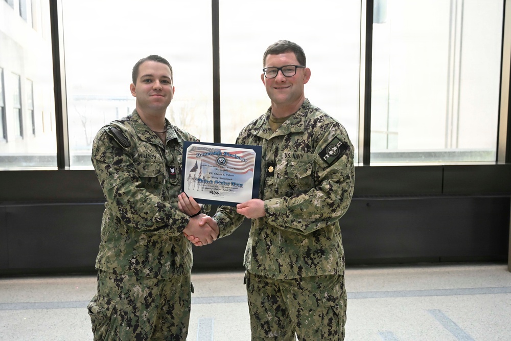 RS3 Ghavan Willson Reenlists at NMRTC Bethesda