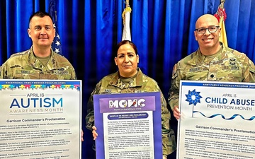 Fort McCoy Garrison command team sign proclamations for April observances
