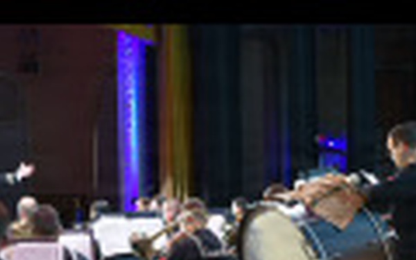 Navy Band Northeast performs at the Claremont Opera House in Claremont, New Hampshire.