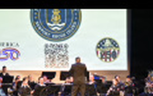 Navy Band Northeast performs at the Claremont Opera House in Claremont, New Hampshire.