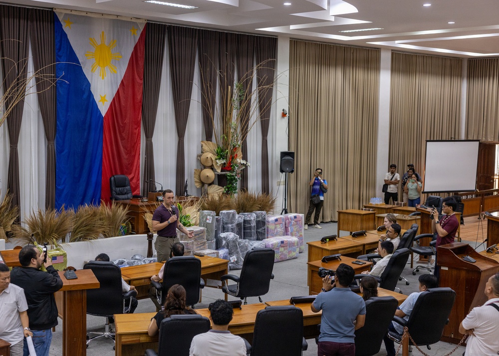 Philippine Officials, US Forces, Host Humanitarian Assistance, Disaster Relief Ceremony in Palawan