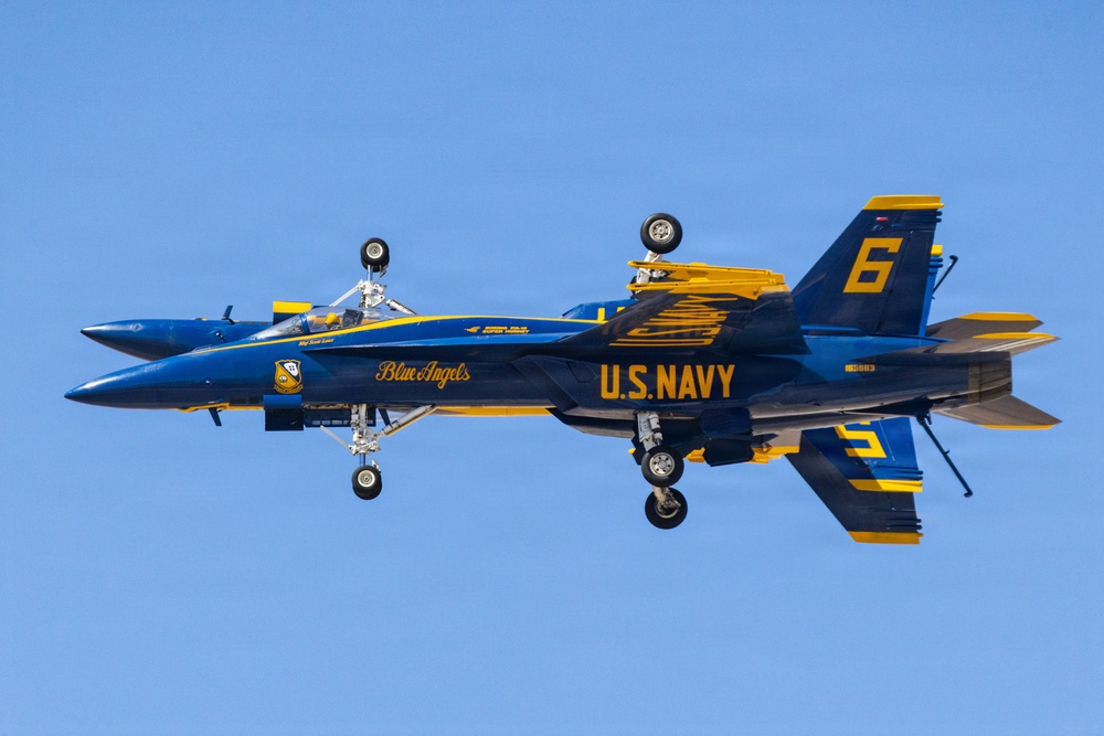Blue Angels mirror image in the skies over Luke Days 2026