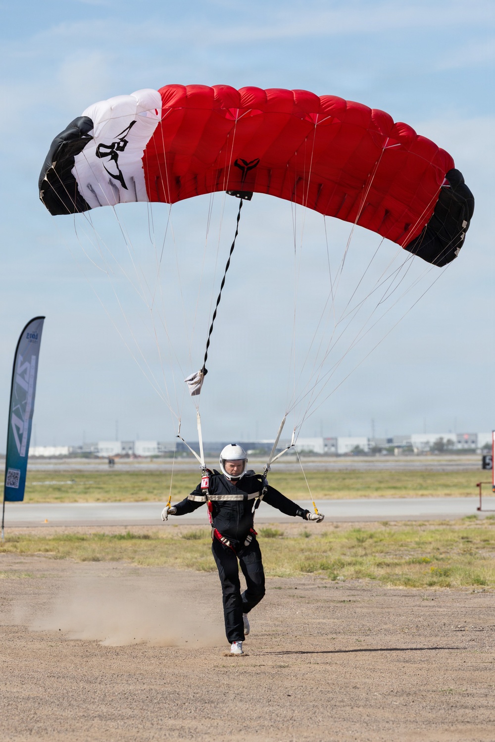 Skydiver opens Luke Days 2026