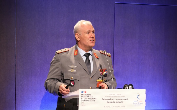 German Bundeswehr Surgeon General speaks at French Armed Forces Medical Service Symposium