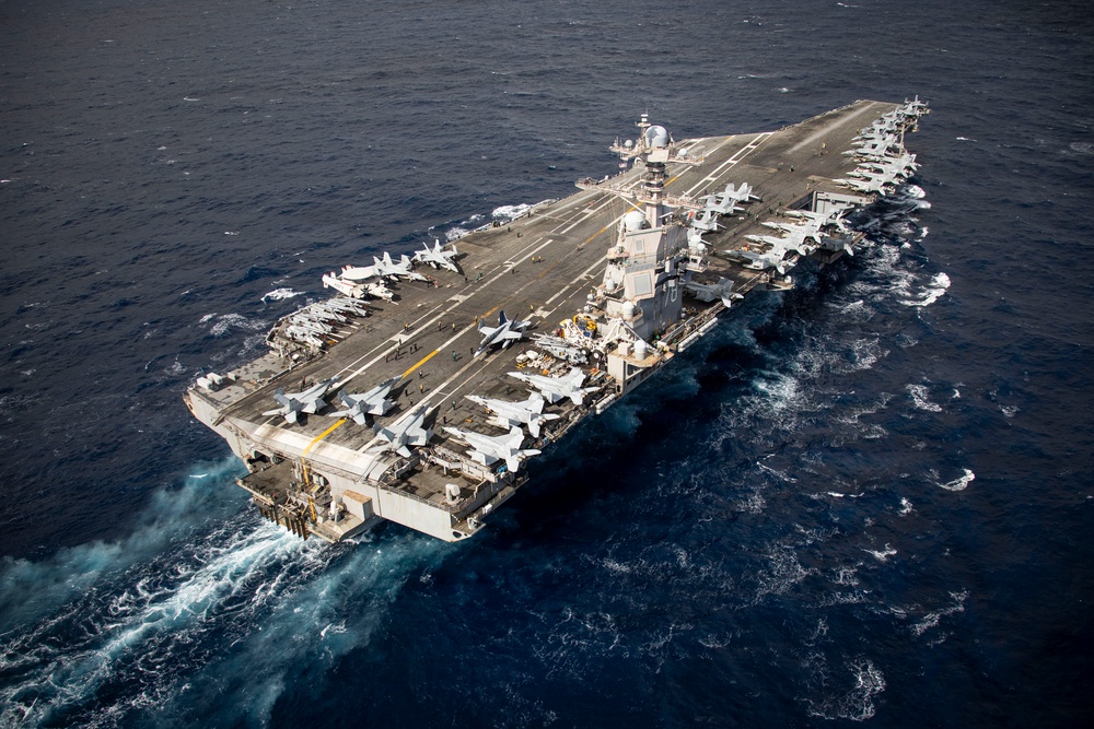 USS Gerald R. Ford (CVN 78) in the Eastern Mediterranean Sea