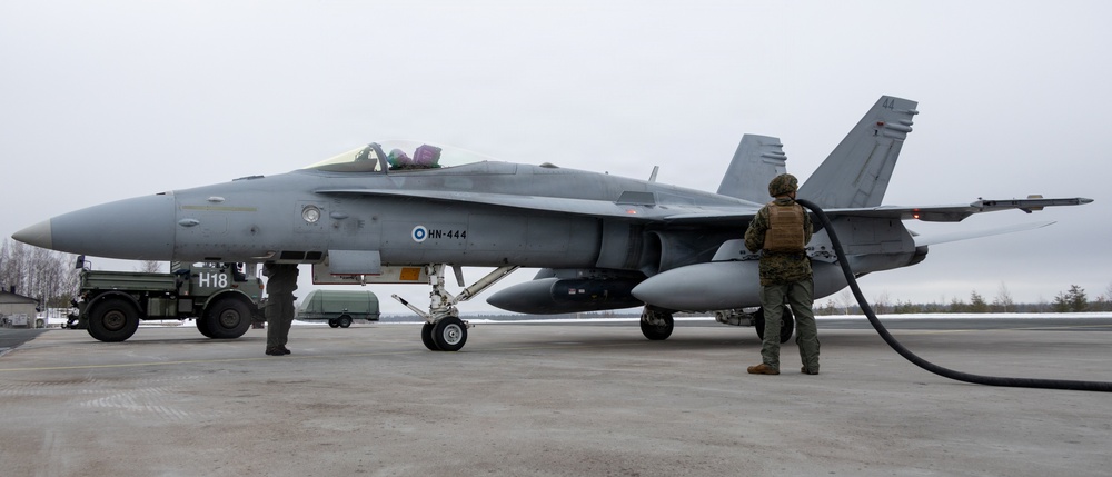 CORE26 | Finnish Air Force, U.S. Marines Join Together to conduct dry run in the Arctic