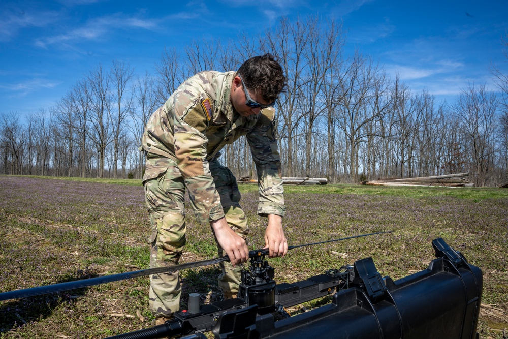 Indiana National Guard trains with Ghost-X drone system at Muscatatuck