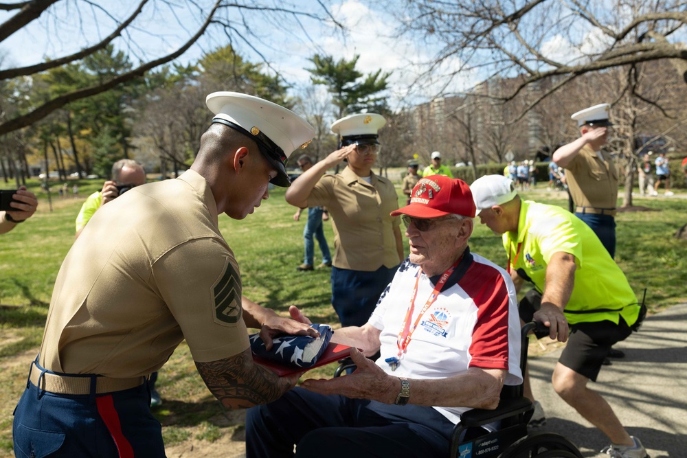 Honor Flight at the Iwo Jima Monument