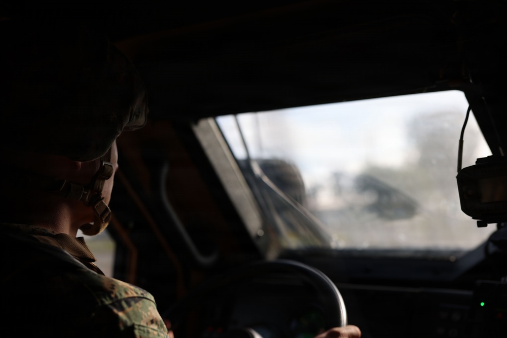 9th Communication Battalion conducts a road march