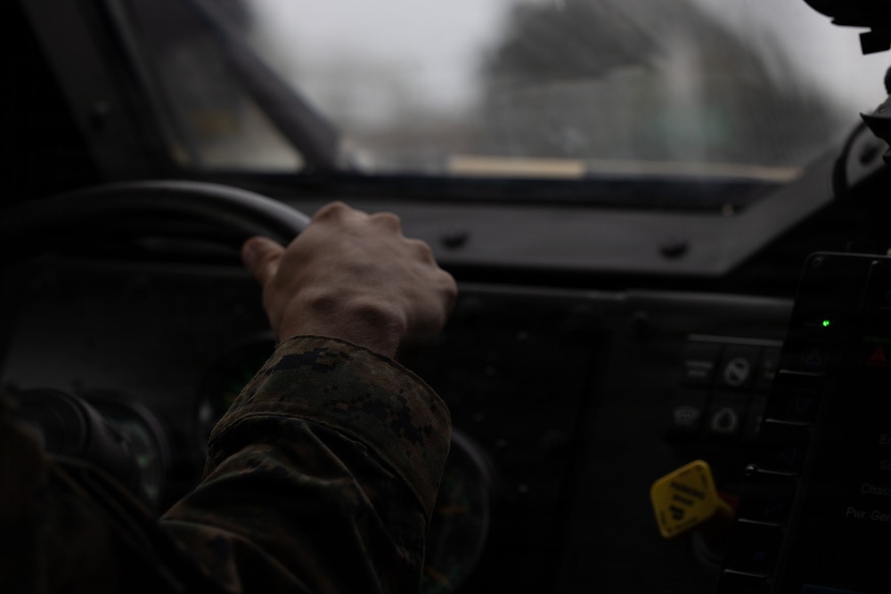 9th Communication Battalion conducts a road march