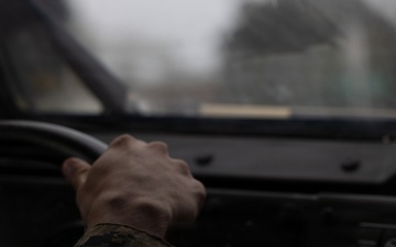 9th Communication Battalion conducts a road march