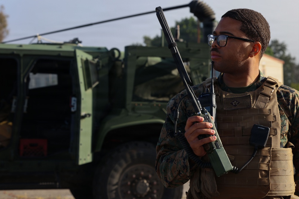 9th Communication Battalion conducts a road march