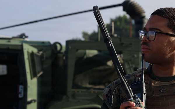 9th Communication Battalion conducts a road march