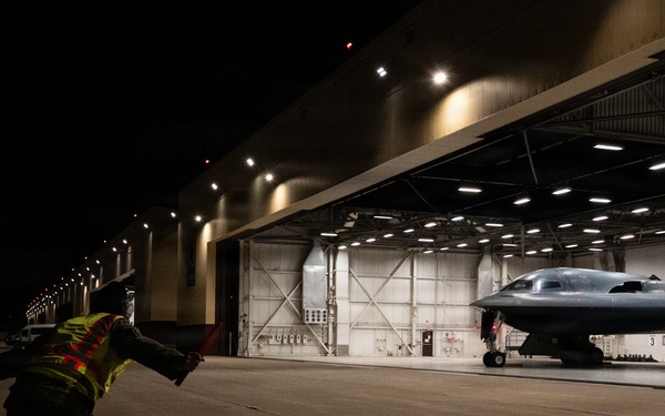 B-2 Spirit stealth bomber departs in support of Operation Epic Fury