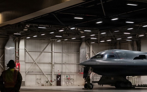 B-2 Spirit stealth bomber departs in support of Operation Epic Fury
