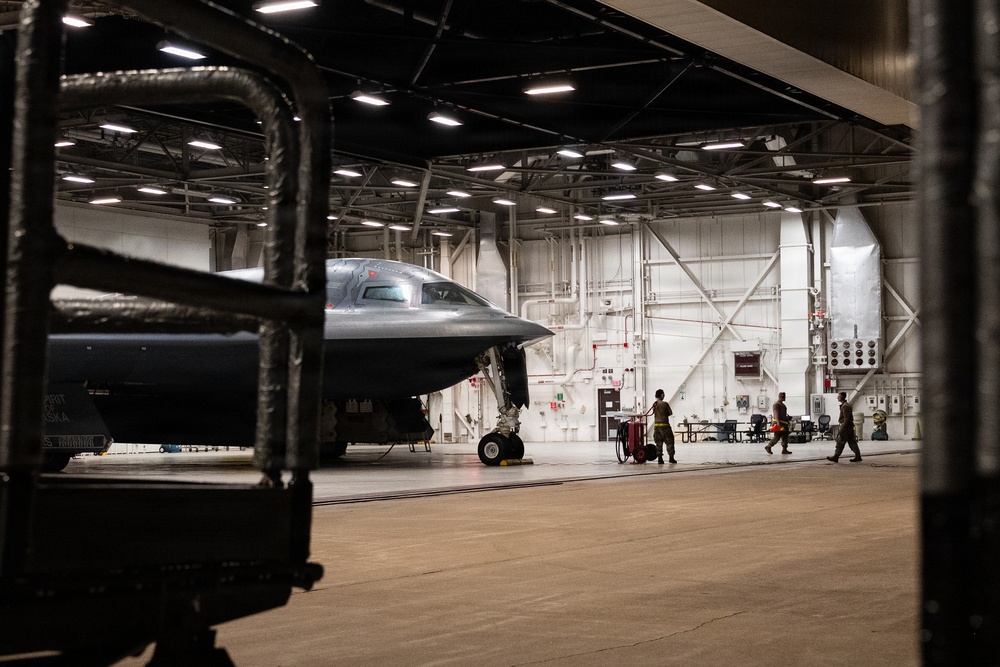 B-2 Spirit stealth bomber departs in support of Operation Epic Fury