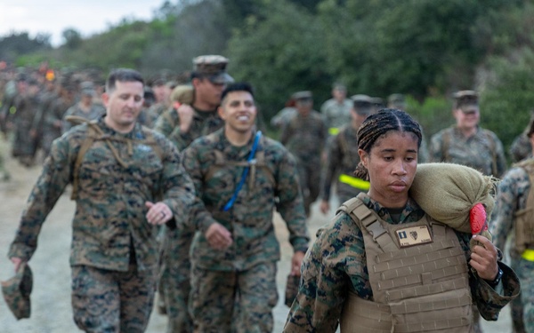 Marines and Sailors Hike to Celebrate the 133rd Navy Chief Petty Officer Birthday