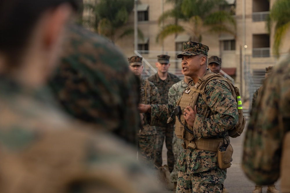 Marines and Sailors Hike to Celebrate the 133rd Navy Chief Petty Officer Birthday