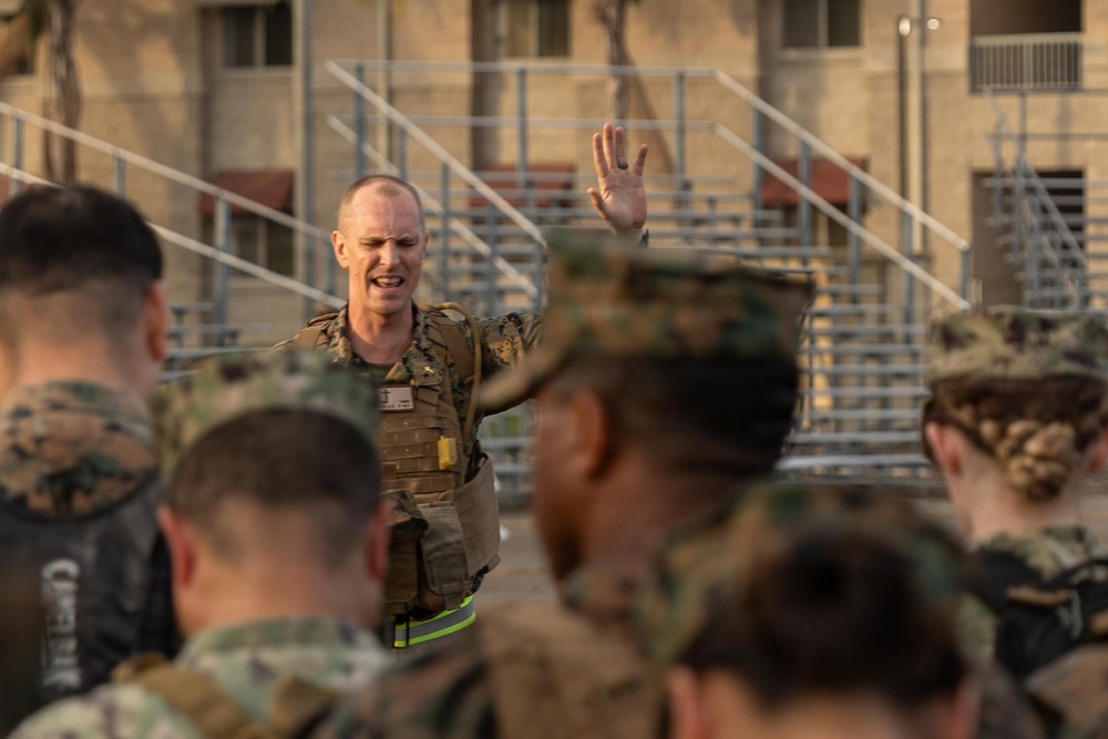 Marines and Sailors Hike to Celebrate the 133rd Navy Chief Petty Officer Birthday