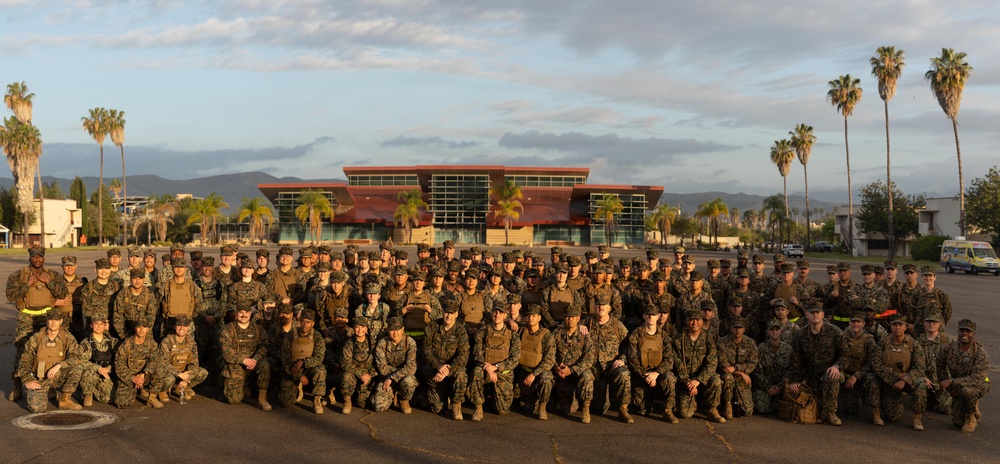 Marines and Sailors Hike to Celebrate the 133rd Navy Chief Petty Officer Birthday