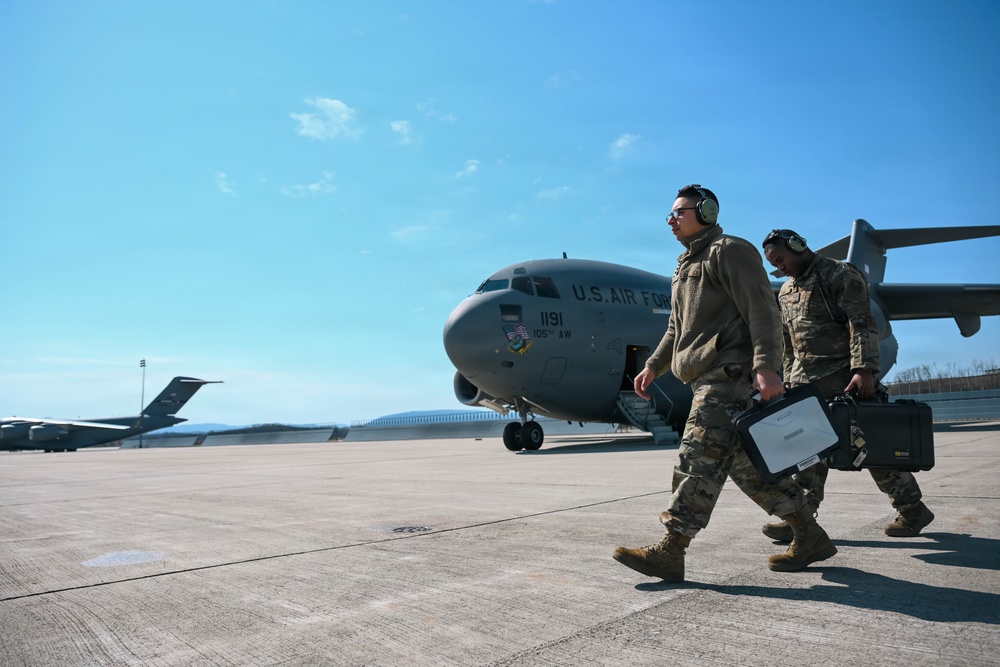 The 105th flightline