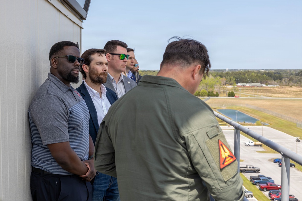 Sen. Budd STAFFDEL Tours MCAS New River Air Traffic Control Tower