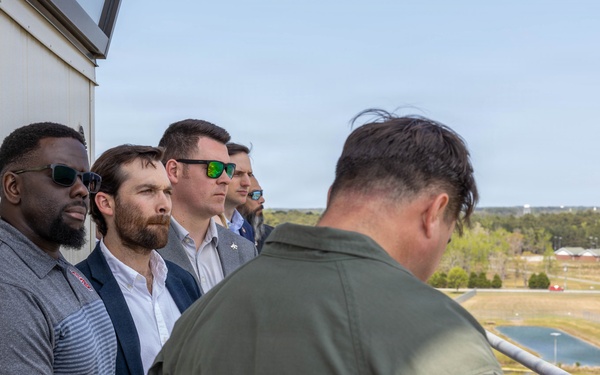Sen. Budd STAFFDEL Tours MCAS New River Air Traffic Control Tower