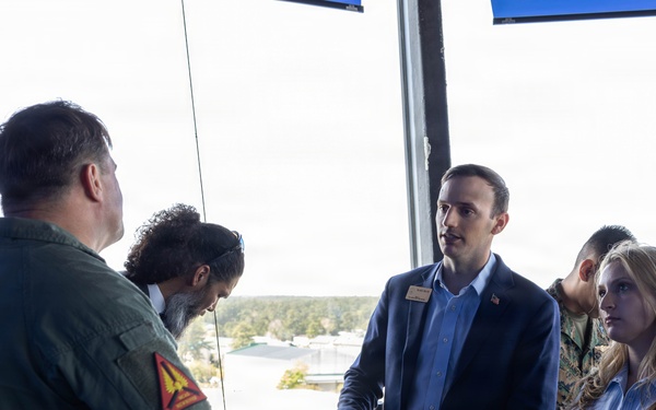 Sen. Budd STAFFDEL Tours MCAS New River Air Traffic Control Tower
