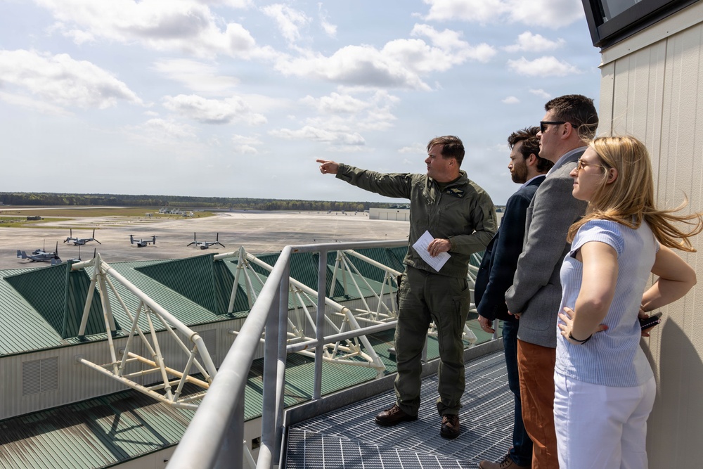 Sen. Budd STAFFDEL Tours MCAS New River Air Traffic Control Tower