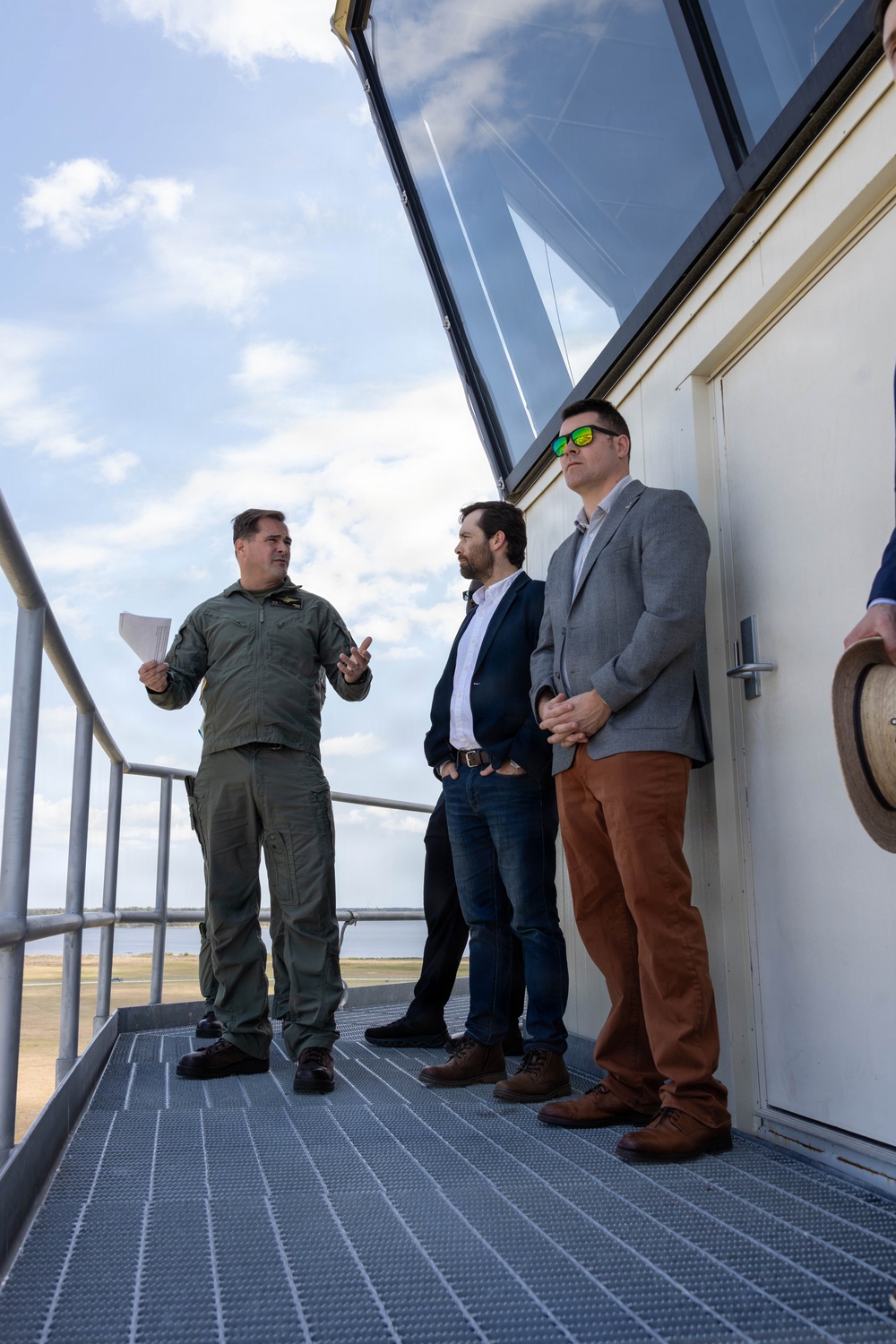 Sen. Budd STAFFDEL Tours MCAS New River Air Traffic Control Tower