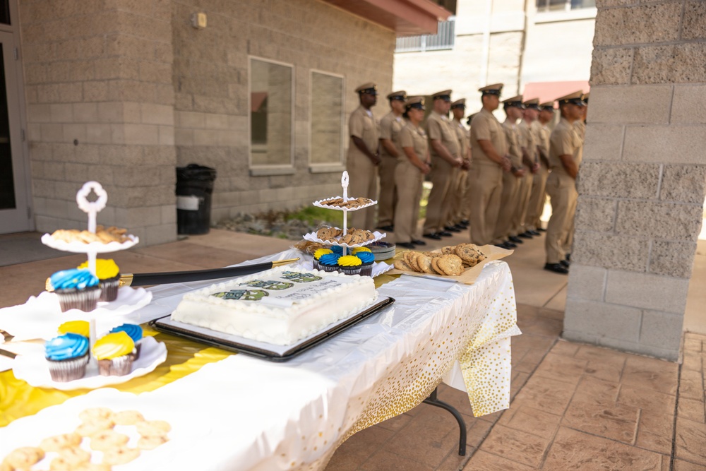 U.S. Sailors with 1st Marine Logistics Group Celebrate 133rd Chief Petty Officer Birthday