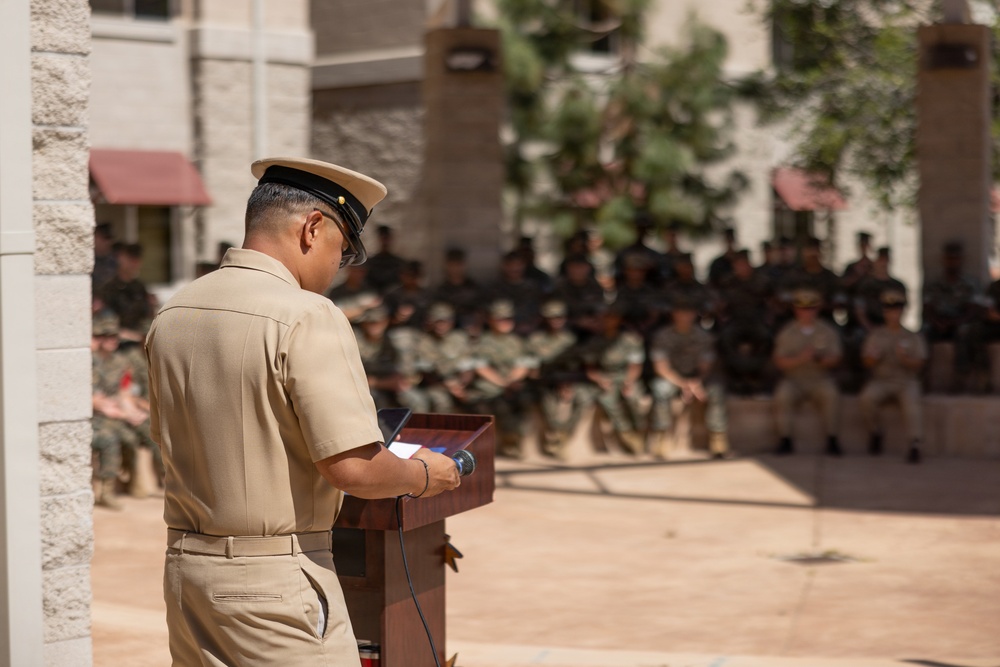 U.S. Sailors with 1st Marine Logistics Group Celebrate 133rd Chief Petty Officer Birthday