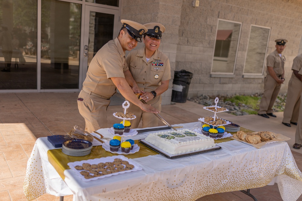 U.S. Sailors with 1st Marine Logistics Group Celebrate 133rd Chief Petty Officer Birthday