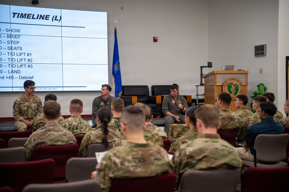Air Force and Navy Reserve Officer Training Corps cadets gain familiarization of DMs “Rescue &amp;amp; Attack” mission