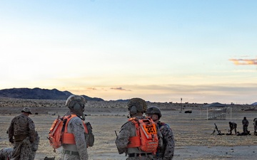 1/2 participates in live fire mortar training