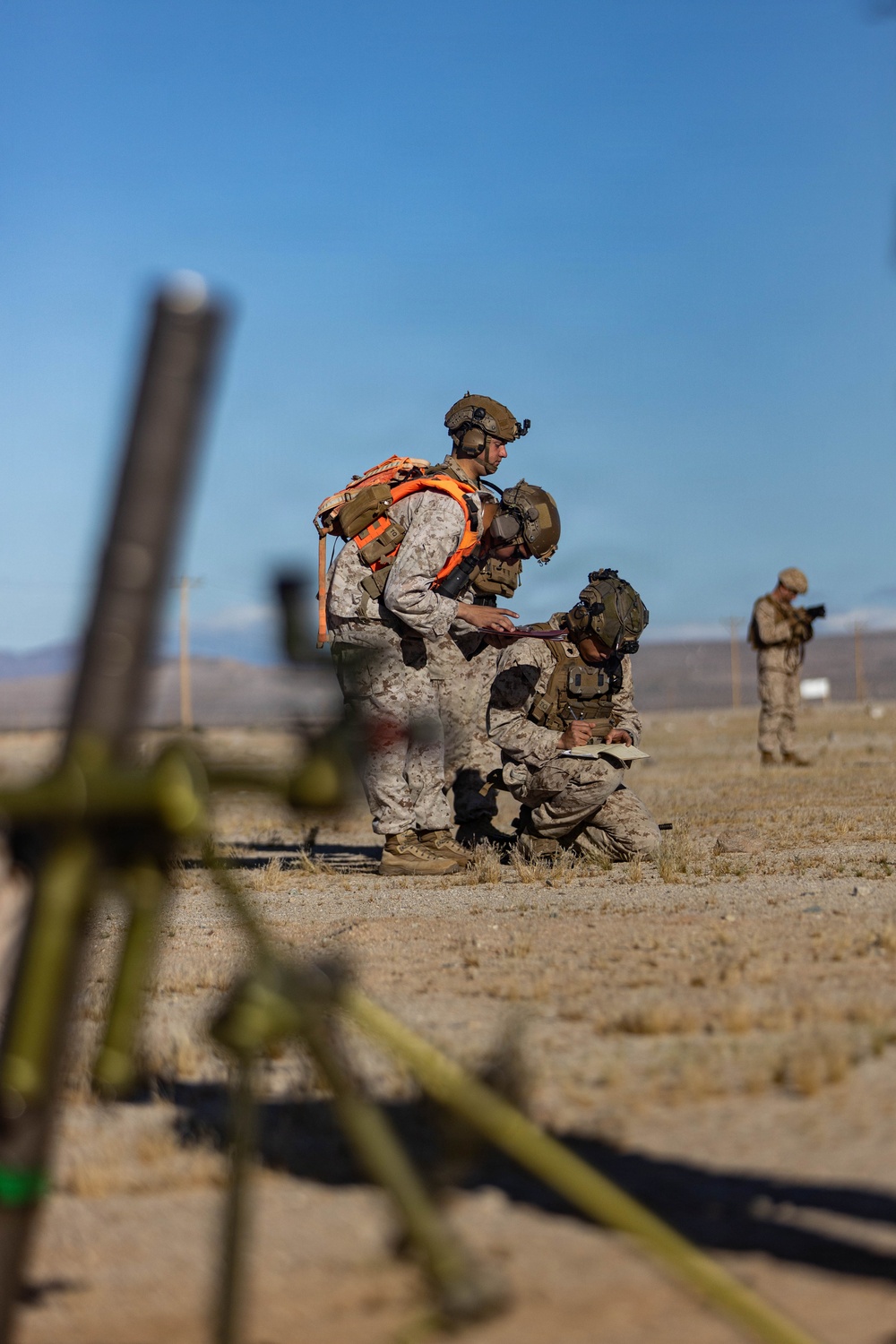 1/2 participates in live fire mortar training