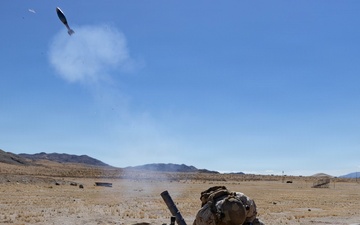 1/2 participates in live fire mortar training
