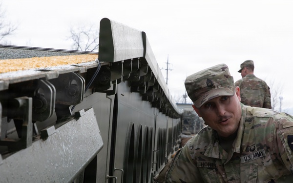 Building toward the future! U.S. and ROK Army Engineer units meet to assess a tactical bridge prototype at Yangpyeong, South Korea