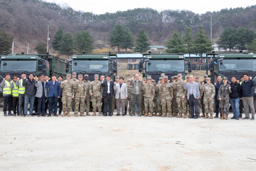 Building toward the future! U.S. and ROK Army Engineer units meet to assess a tactical bridge prototype at Yangpyeong, South Korea