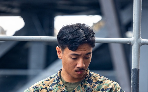 11th MEU Marines, Sailors Conduct Weapons Maintenance Aboard USS Comstock