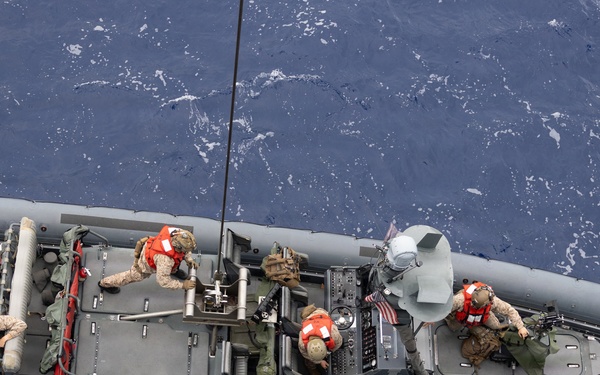 11th MEU Marines &amp; Sailors Conduct RHIB Operations aboard USS Portland