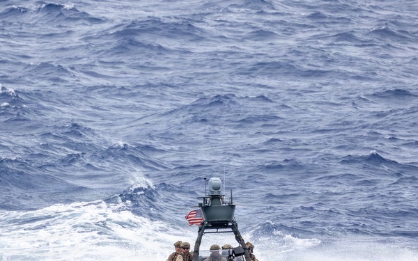 11th MEU Marines &amp; Sailors Conduct RHIB Operations aboard USS Portland