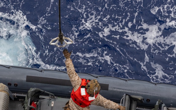 11th MEU Marines &amp; Sailors Conduct RHIB Operations aboard USS Portland